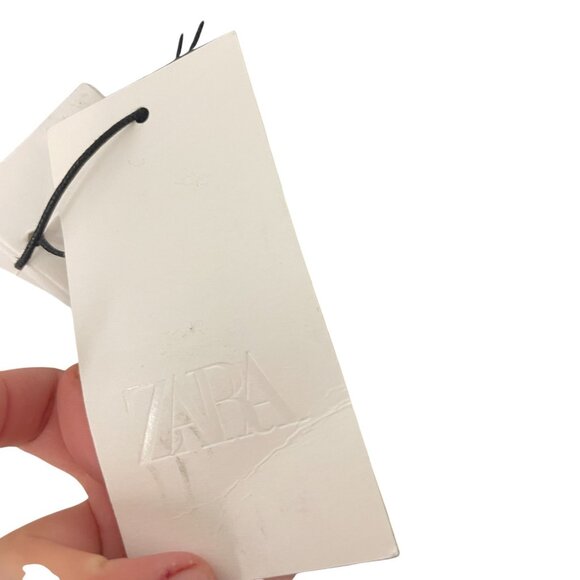 Zara Womens Cardigan Size M Navy Blue White Striped gold Button 6427/022 NWT - Picture 13 of 16